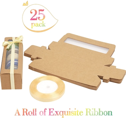 De Selectiedoos van 25 Pakmacaron met Duidelijk Vensterlint 6 Macaron
