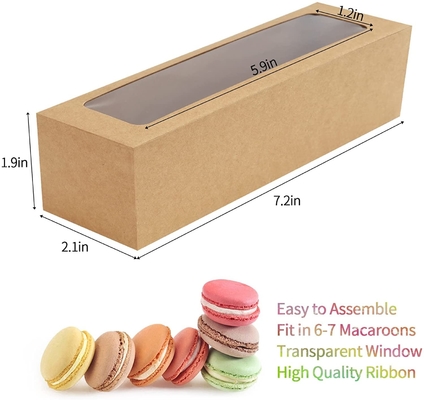 De Selectiedoos van 25 Pakmacaron met Duidelijk Vensterlint 6 Macaron