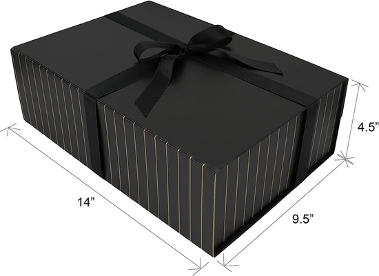 Lang de Dooskarton Matte Black van de Lint Magnetisch Gift