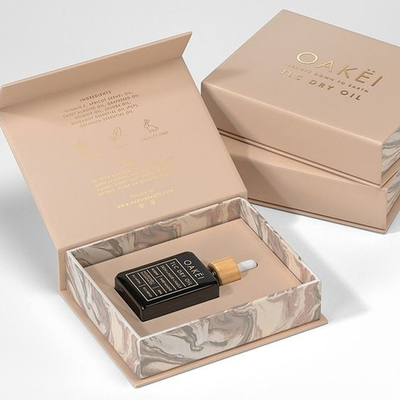 Van de het embleemluxe van de drukdouane recycleerde het roze document vakje van de de gift het verpakkende etherische olie van parfum skincare cosmetischee producten