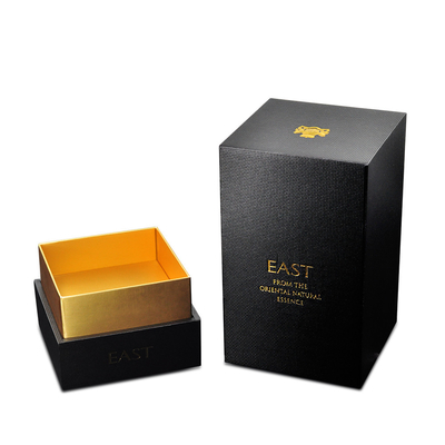 Het lege Zwarte Aangepaste Embleem van het Karton Kosmetische Verpakkende Parfum Doos