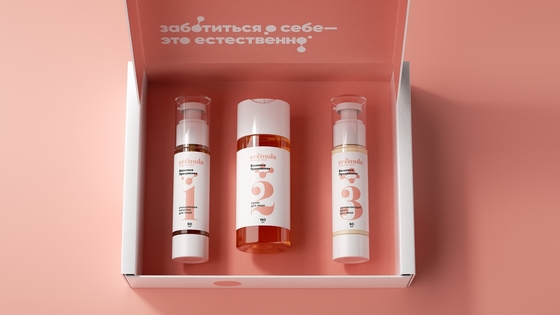 De Giftdocument van het luxe Roze Meisje Kosmetische Verpakkingsvakje Vastgestelde Huidzorg