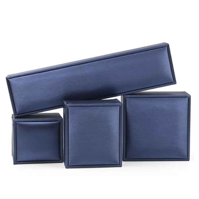 Het Leer van de Juwelenring storage gift box brushed van het luxehuwelijk