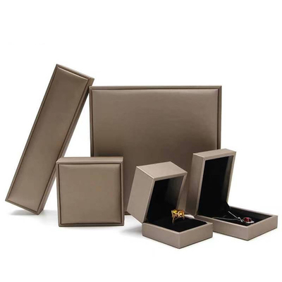 Het Leer van de Juwelenring storage gift box brushed van het luxehuwelijk