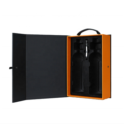 0.30mm van de de Wijndoos van het Blikleer de Luxe Champagne Bottle Leather Packaging