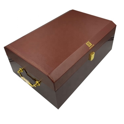 Nieuwe van de het Parfumgift van het Ontwerp Halve Leer Houten de Doos Arabische Markt