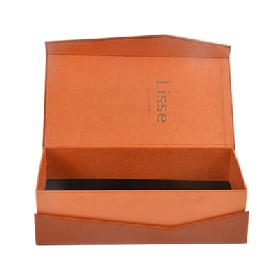 Douanepu het Document van Leer de Magnetische Flip Top Lid Cosmetic Perfume Vakjes van de Pakket Verpakkende Gift