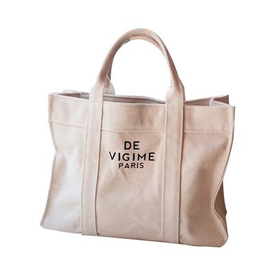 het Katoenen van 12oz 16oz Canvashandtassen Gedrukt Embleem van Dikke Stoffen Katoenen Vrouwen