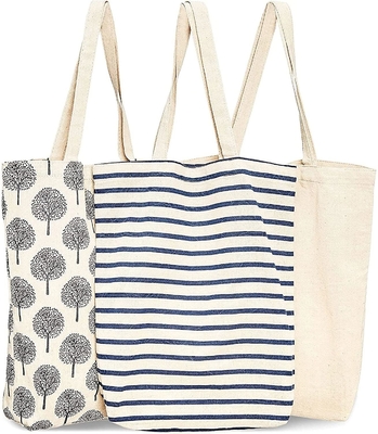 Katoenen Canvasdoek Opnieuw te gebruiken Tote Bags voor Kruidenier, het Winkelen 15x16.5 duim