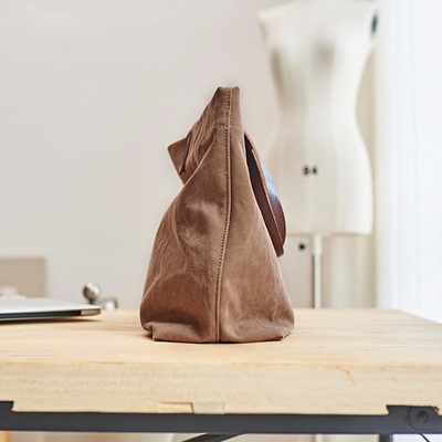 Het Canvas Tote Bag Leather Handle Foldable Tote Bag van de leerschouder