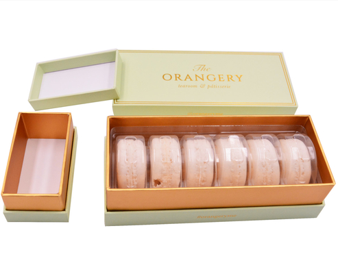 Douane Twee Stukken Deksel en Basis de Luxe van de de Giftdoos van Kartonmacaron