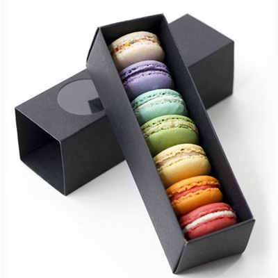 Zwarte van de Giftmacaron van het Luxekarton Verpakkende de Schuifdozen met Venster