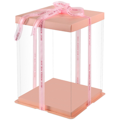 Van de de Cakedoos van de luxedouane van de de Verjaardagspartij Witte Duidelijke Vierkante Transparante de Giftdoos