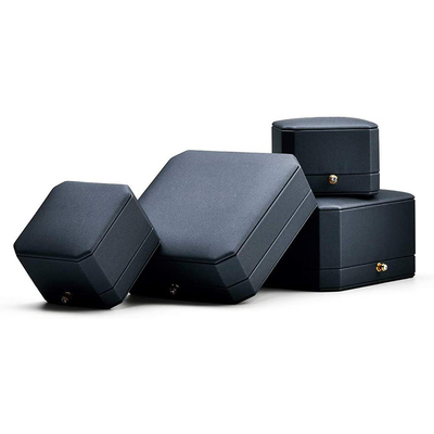 Goede prijs Schitterende de Opslagdoos van Staal Blauwe Ring Leather Gift Box Jewelry online