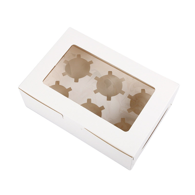 Goede prijs De Cakedoos Mini Muffin Cupcake Boxes van de bakkerijdouane 6 Gaten met Venster online